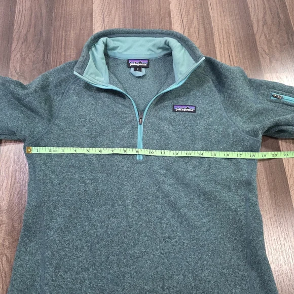 Patagonia Better Sweater Cozy Knit Fleece Teal Quarter-Zip Pullover. M Gorpcore - Picture 5 of 7